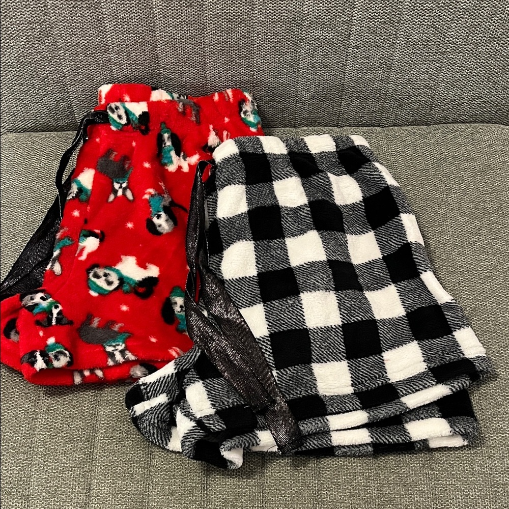 Cozy Kids Pajama Set - Red Panda and Black Checkered